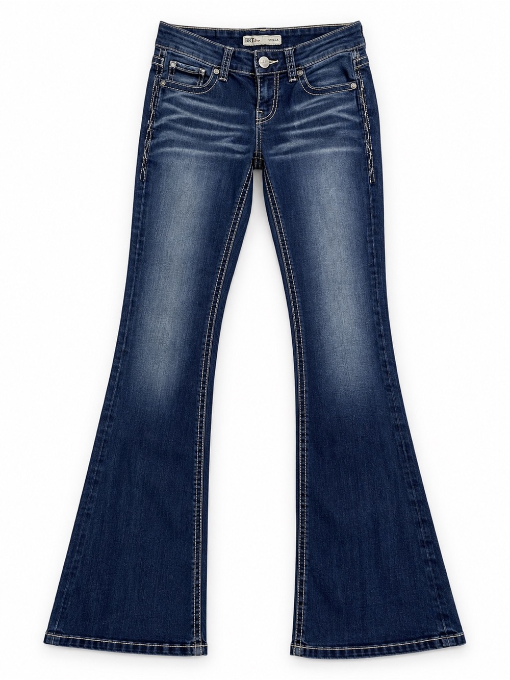 BKE Stella Flare Stretch Jeans Size 25R Dark Wash Bootcut Denim